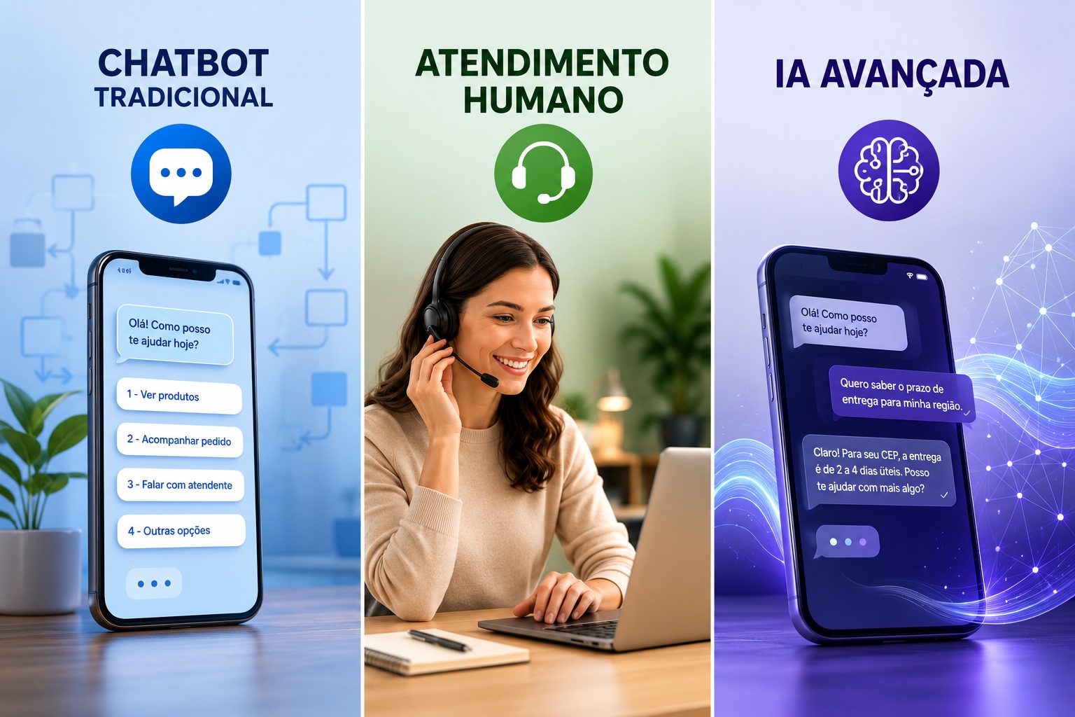 Assistenza tramite WhatsApp: confronto tra chatbot tradizionali, umani e IA avanzata